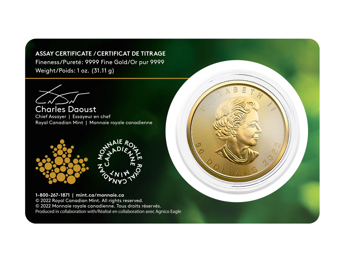 1 oz Canadian Gold Maple Leaf Coin (Single Mine Sourced) - Image 3