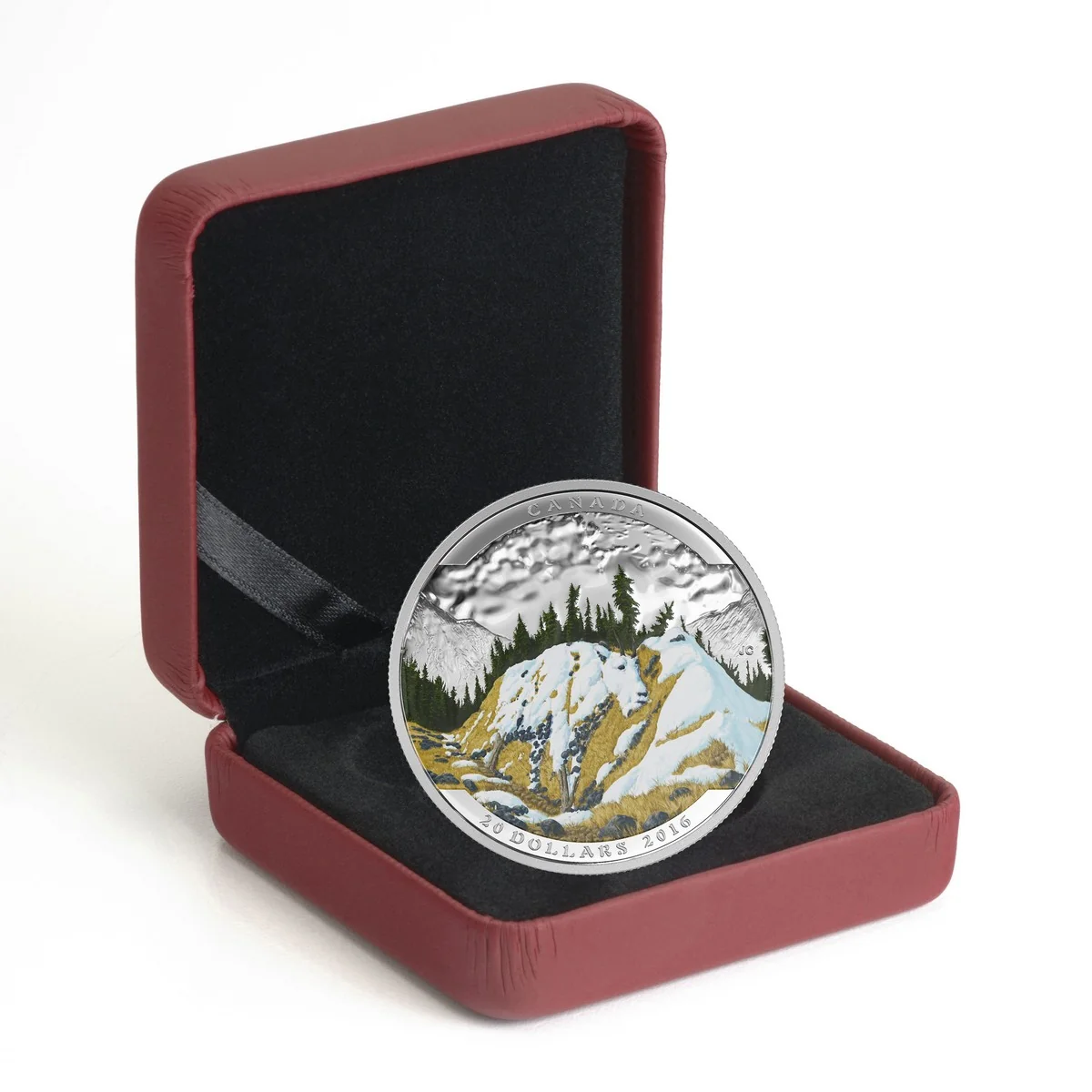 1 oz Landscape Illusion: Mountain Goat Silver Coin - Image 3