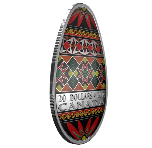1 oz Traditional Ukrainian Pysanka Egg Silver Coin - Image 3
