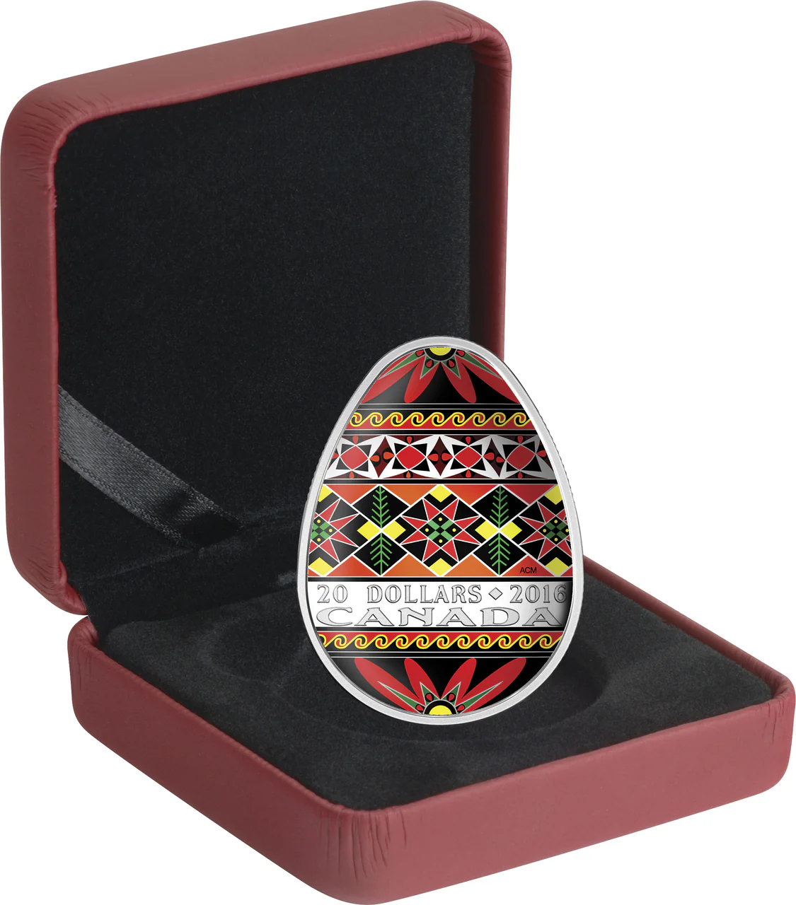 1 oz Traditional Ukrainian Pysanka Egg Silver Coin - Image 4