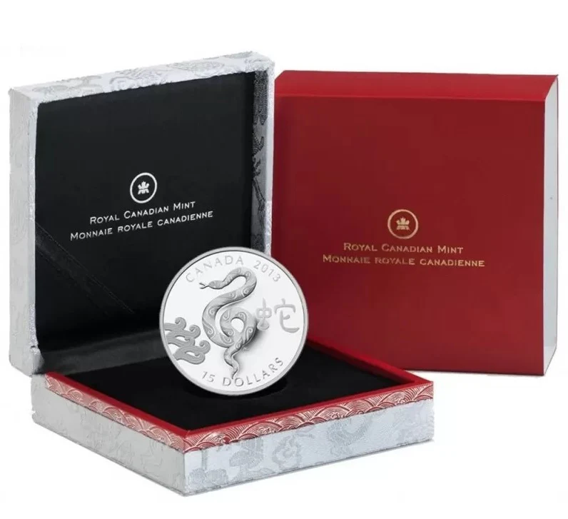 1oz Silver $15 Lunar Year of the Snake Coin - Image 3