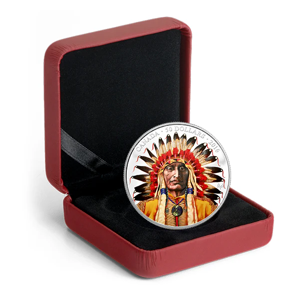 5 oz Wanduta: Portrait of a Chief Silver Coin - Image 3