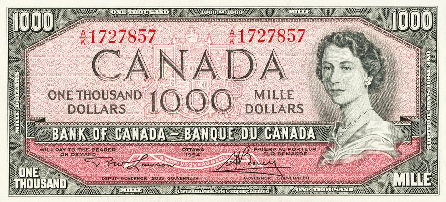 Canadian $1,000 Bill (Lawson-Bouey) - Image 4