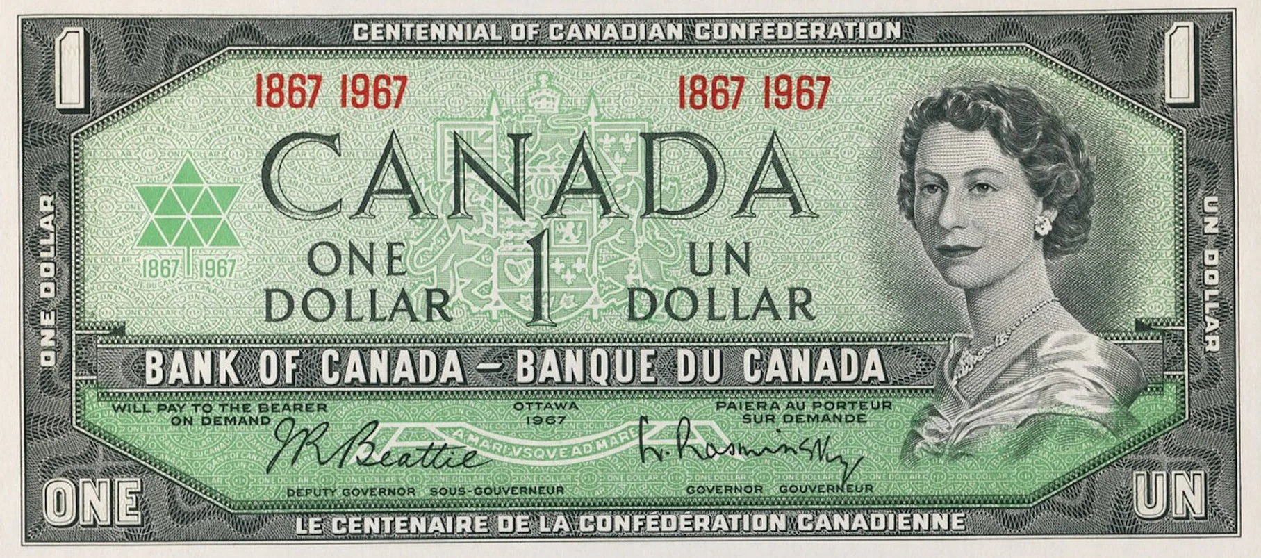 Canadian $1 Bill (Beattie-Rasminsky) - Image 4